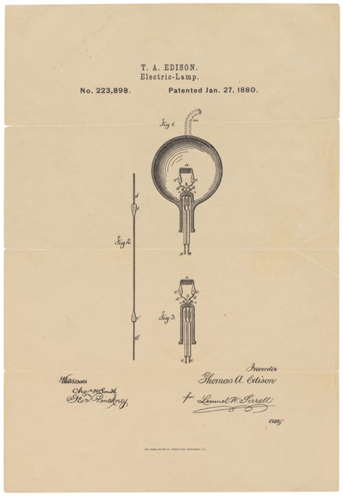 Drawing for an Electric Lamp