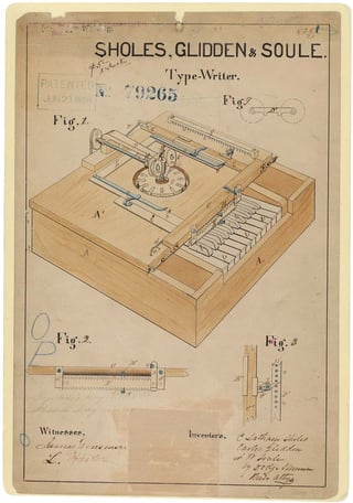Drawing of a Typewriter