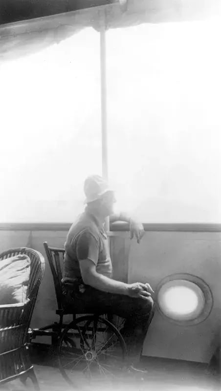 FDR in his wheelchair