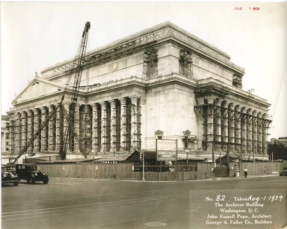 Construction of the National Archives Building, National Archives Identifier 79444193
