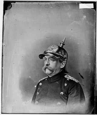 Black and white studio photograph of Count Otto Von Bismarck.
