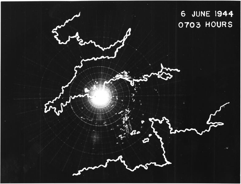 Radar Image of D-Day Invasion, English Channel