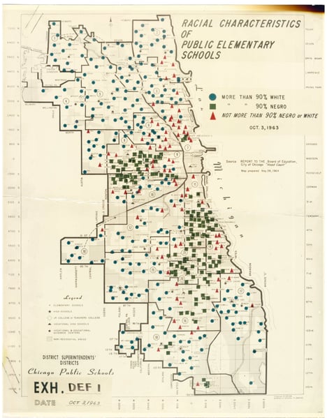 Exhibit, Racial Characteristics of Public Elementary Schools