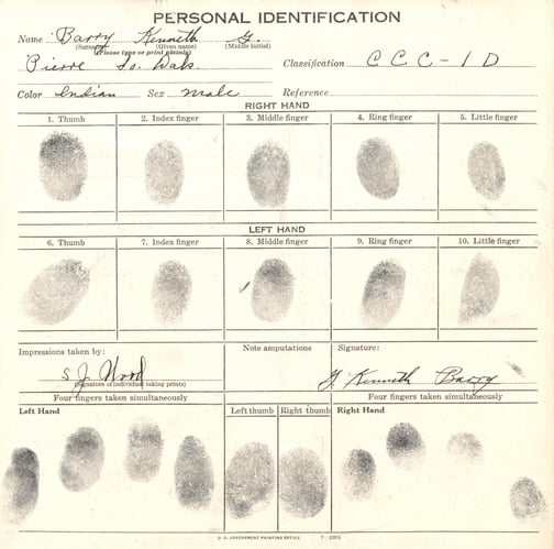 Enrollee Identification Card for Kenneth Barry
