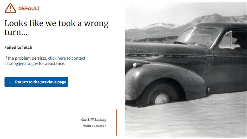 Car error message