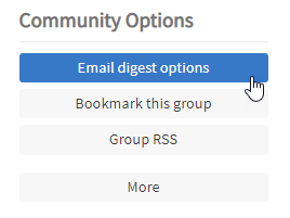 Screen capture showing Community Options block, with 