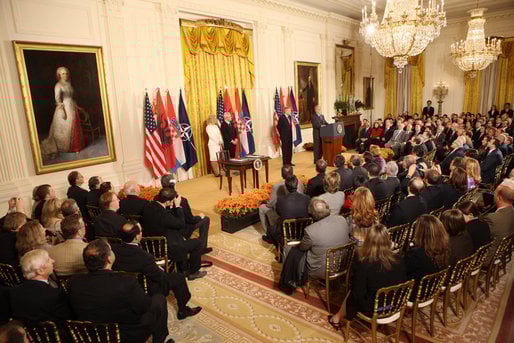 President George W. Bush Delivers Remarks at a North Atlantic Treaty Organization (NATO) Signing Ceremony