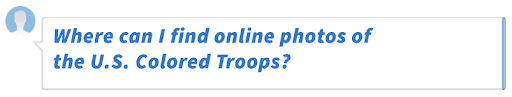 Where can I find online troops of the U.S. Colored Troops?