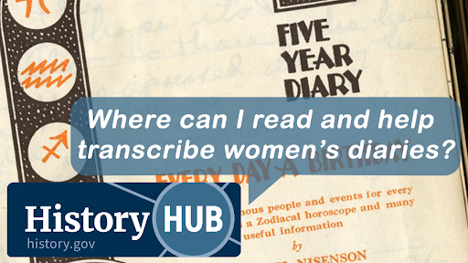 Where can I read and help transcribe women's diaries?
