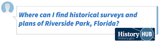 Where can I find historical surveys and plans of Riverside Park, Florida?