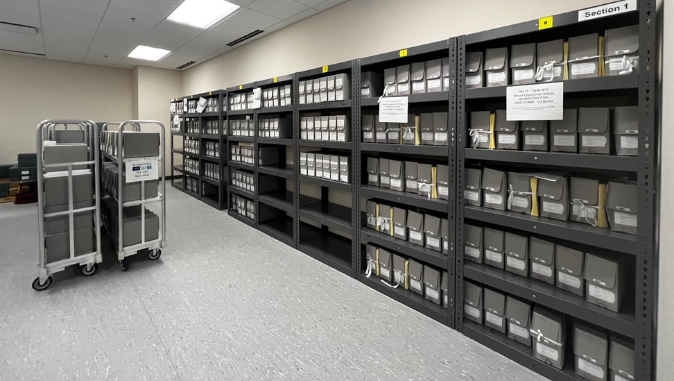 Records prepared for scanning in the Digitization Center