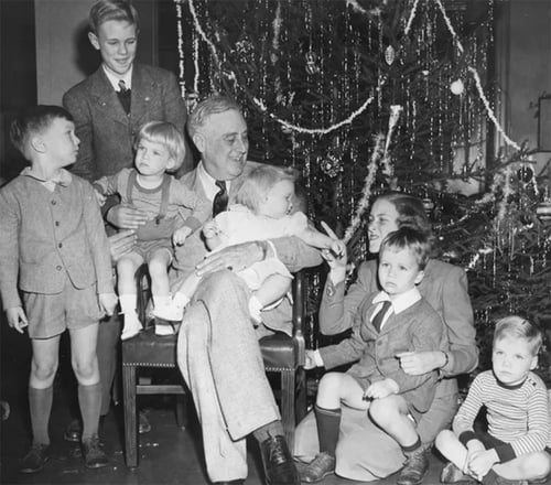 FDR with his grandchildren