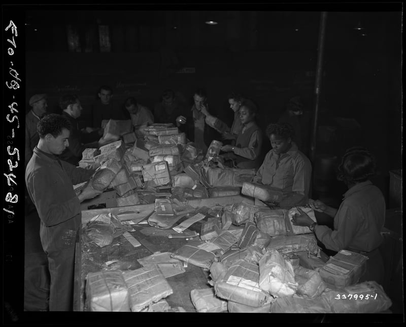 Photograph of the 6888th Central Postal Directory Battalion in France
