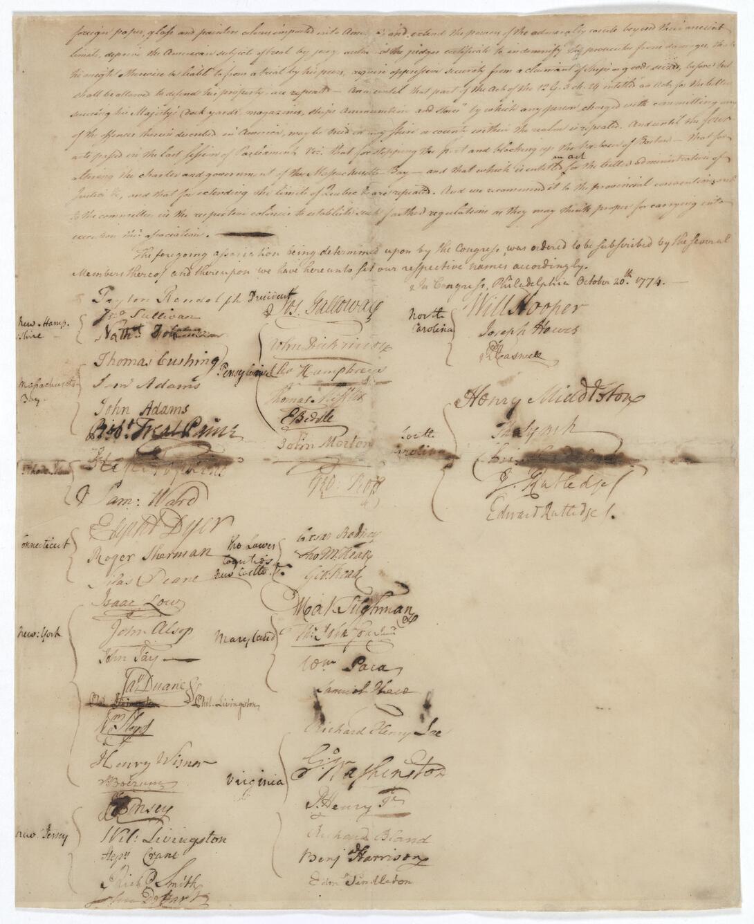 Articles of Association, page 3, October 20, 1774 NAID: 6277397