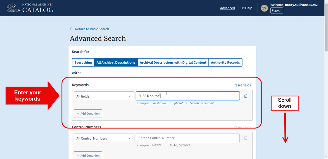 date search 2