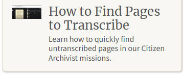 How to Find Pages to Transcribe